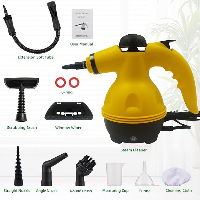 منظف البخار المحمول متعدد الوظائف 9 في 1