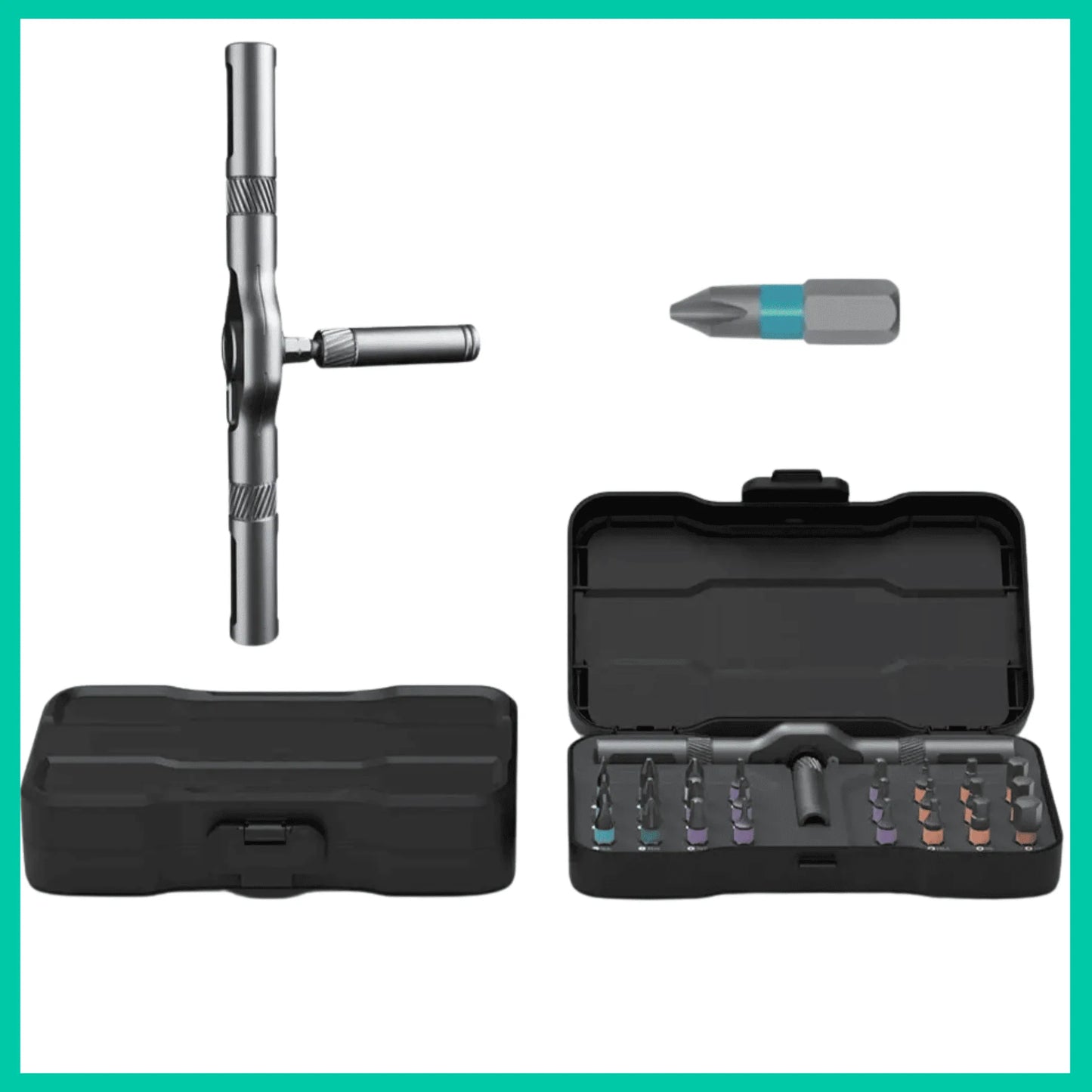 24 قطعة من رؤوس مفكات البراغي