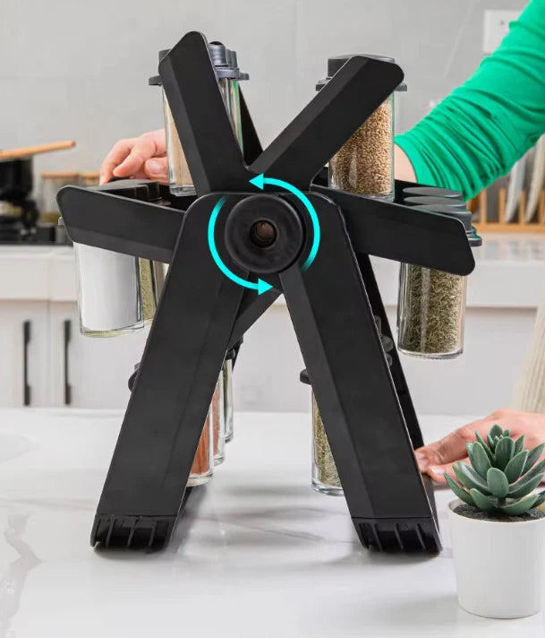 طقم رف التوابل الدوار