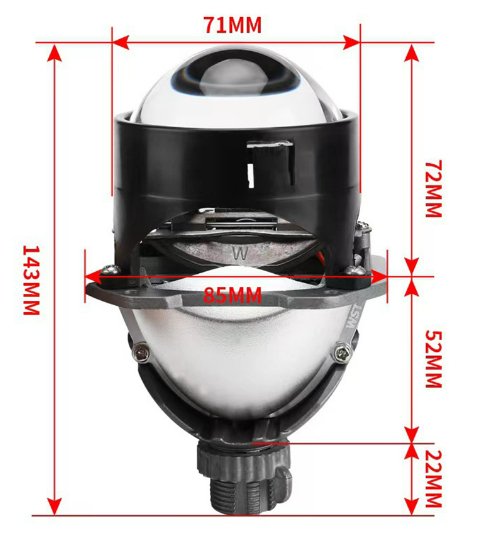 عدسة بروجيكتور صغيرة للسيارات - Makfool