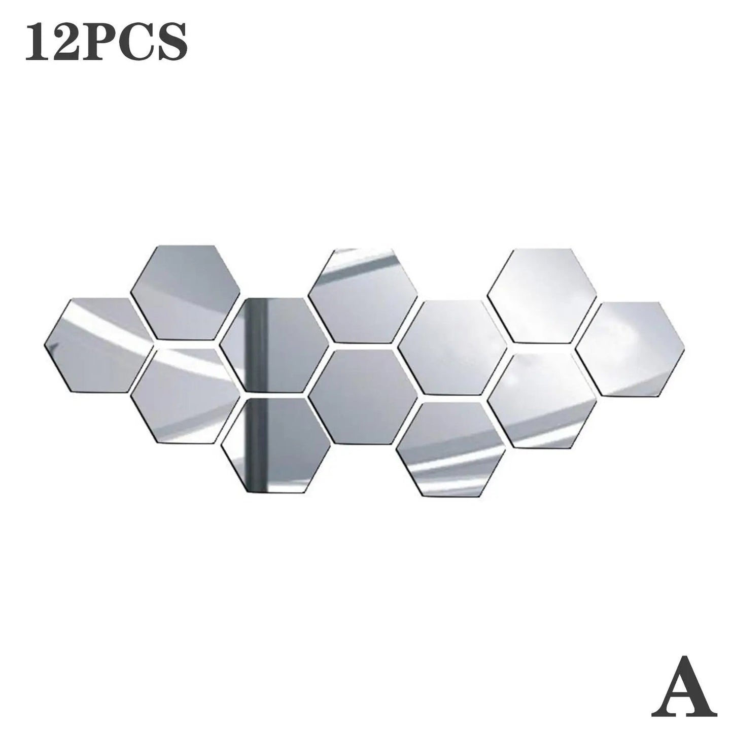 ديكور المرايا المميز سهل التركيب (12 قطعة) - Makfool