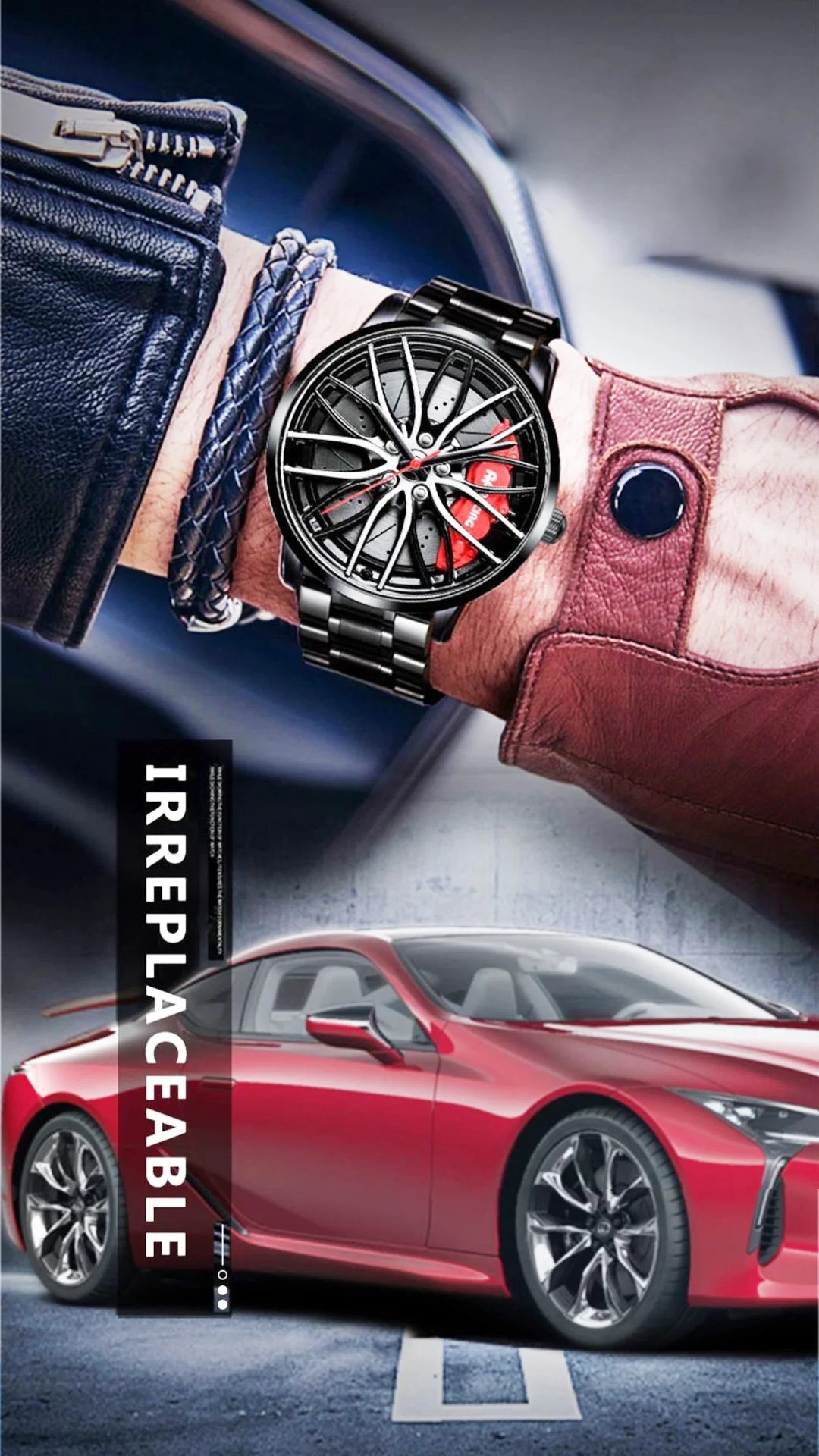 ساعة مقاومة للماء بتصميم محور العجلة الألماني - Makfool