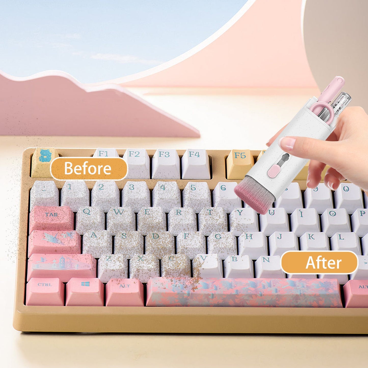 عدة تنظيف 7 في 1 للكيبورد والسماعات - Makfool