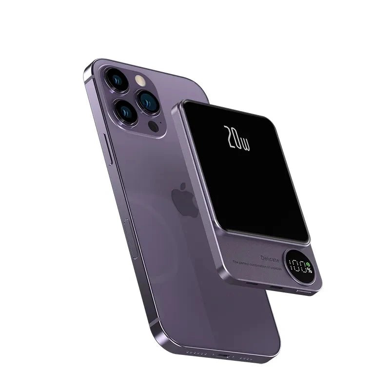 باور بانك ديجيتال مغناطيسي سريع بتصميم عصري - Makfool