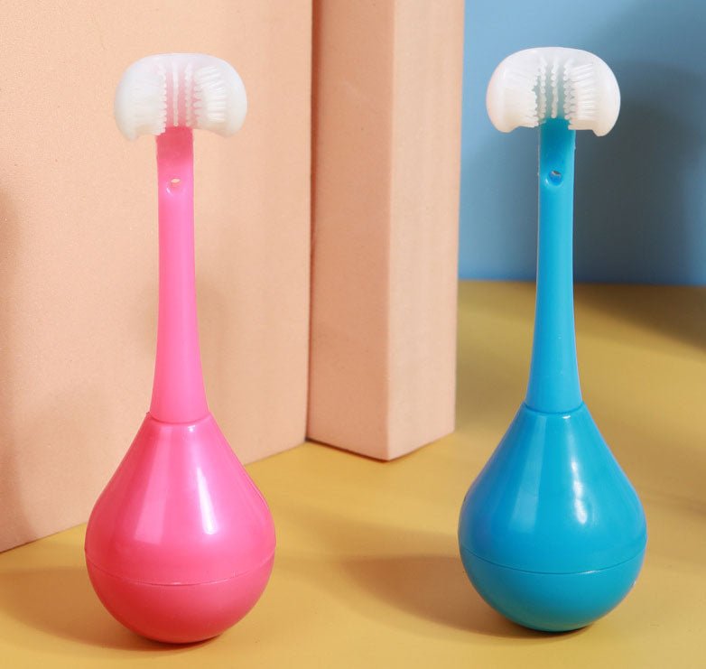 فرشاة أسنان ثلاثية الجوانب للاطفال (عدد 2) - Makfool