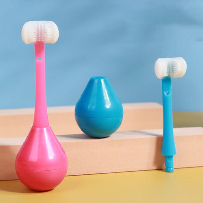 فرشاة أسنان ثلاثية الجوانب للاطفال (عدد 2) - Makfool