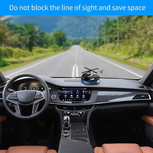 معطر هواء للسيارة بشكل هليكوبتر يعمل بالطاقة الشمسية - Makfool