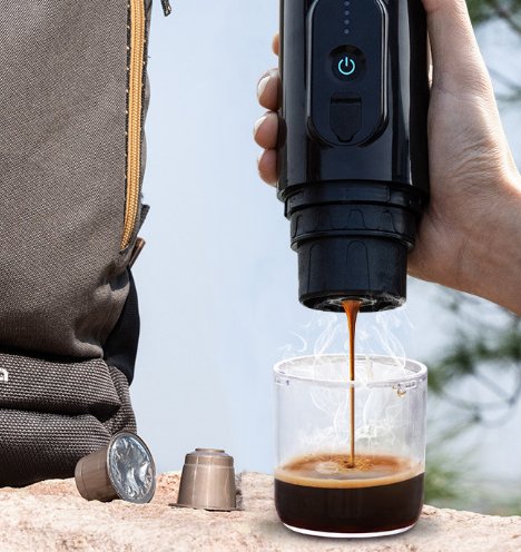 ماكينة قهوة كهربائية لاسلكية محمولة - Makfool