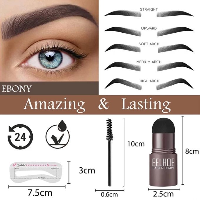 مجموعة تشكيل الحواجب Eyebrow stamp الأصلية المقاوم للماء - Makfool