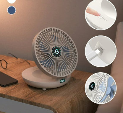 مروحة محمولة بتيار هواء قوي وصوت تشغيل هادئ - Makfool