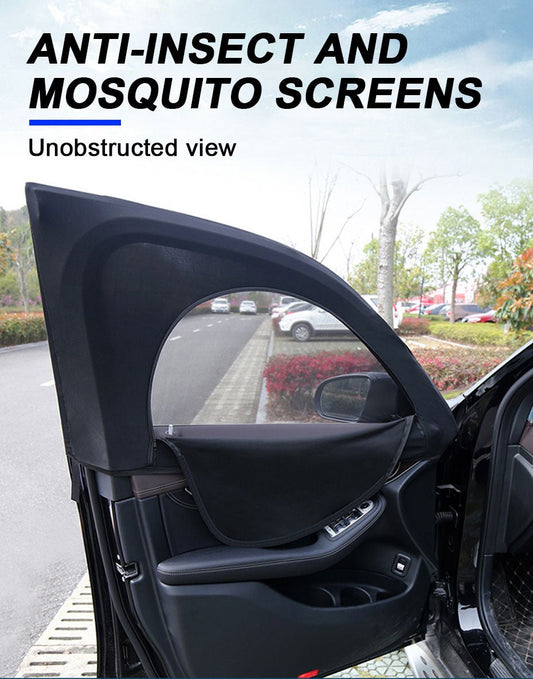 مظلة نافذة السيارة مضاد للبعوض وواقية من الغبار - Makfool