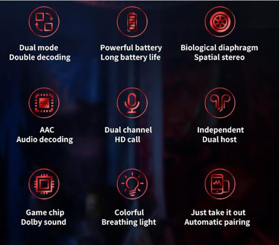 سماعات لاسلكيةمميزة مناسبة للمنافسة الالكترونية - Makfool