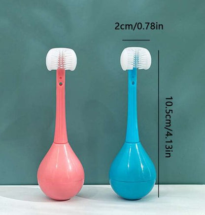 uae فرشاة أسنان ثلاثية الجوانب للاطفال (عدد 2) - Makfool